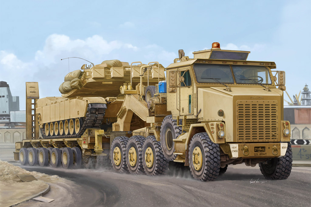 1:35 Сборная модель Танковый тягач M1070/M1000 HETS - 85502-X1