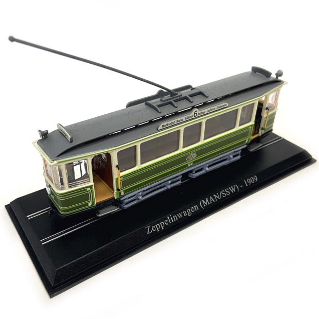 1:87 Трамваи Zeppellinwagen (Нюрнберг, Германия 1909), зеленый/белый - 637948