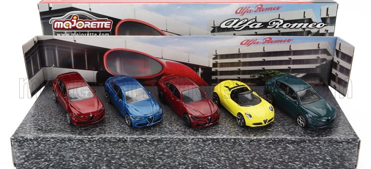 1:64 ALFA ROMEO Set 5x 4c Spider (2015) - 2x Giulia Quadrifoglio 2016 - 2x Tonale (2023), Various - 212053178SII