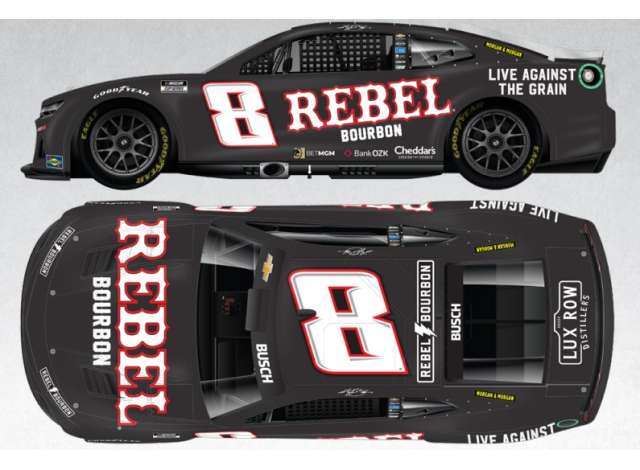 1:24 CHEVROLET Camaro #8 Kyle Busch *Rebel Bourbon Special*, black/red/white 2025 - CX82522RBSKB