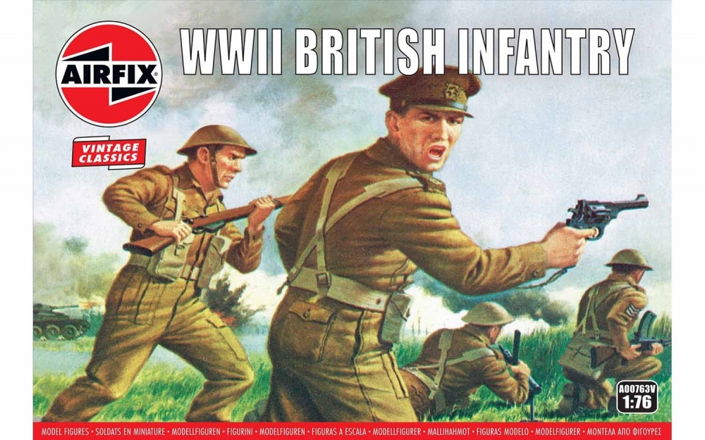 1:76 Сборная модель Набор солдатиков WWII British Infantry N. Europe - A00763V