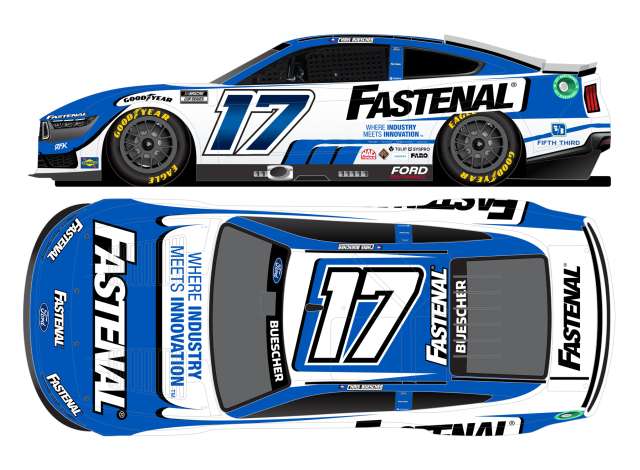 1:64 Ford Mustang #17 Chris Buescher *Fastenal*, white/blue 2025 - C172565FASCH