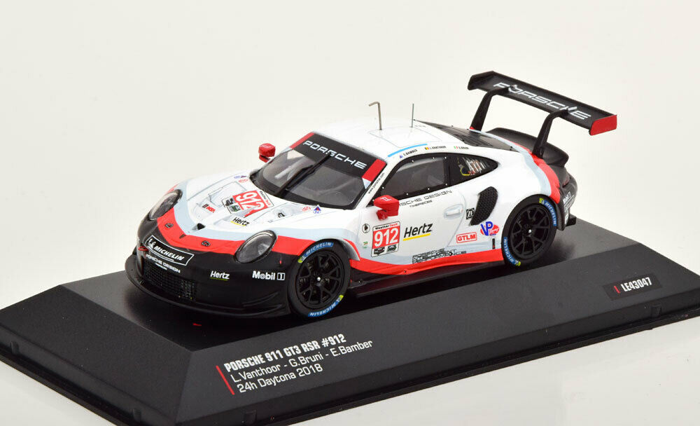 1:43 Porsche 911 (991) RSR #912 24h Daytona 2018 Bamber, Bruni, Vanthoor - LE43047