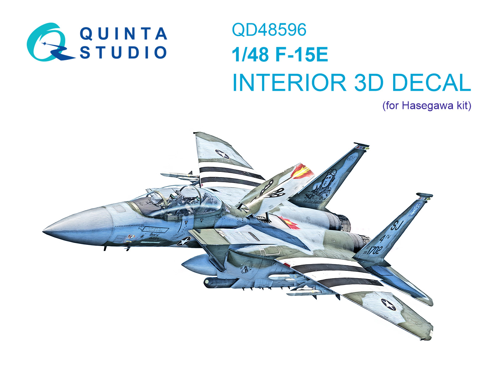 1:48 3D Декаль интерьера кабины F-15E Strike Eagle (Hasegawa) - QD48596