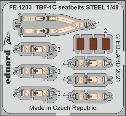 1:48 Фототравление для TBF-1C стальные ремни - FE1233