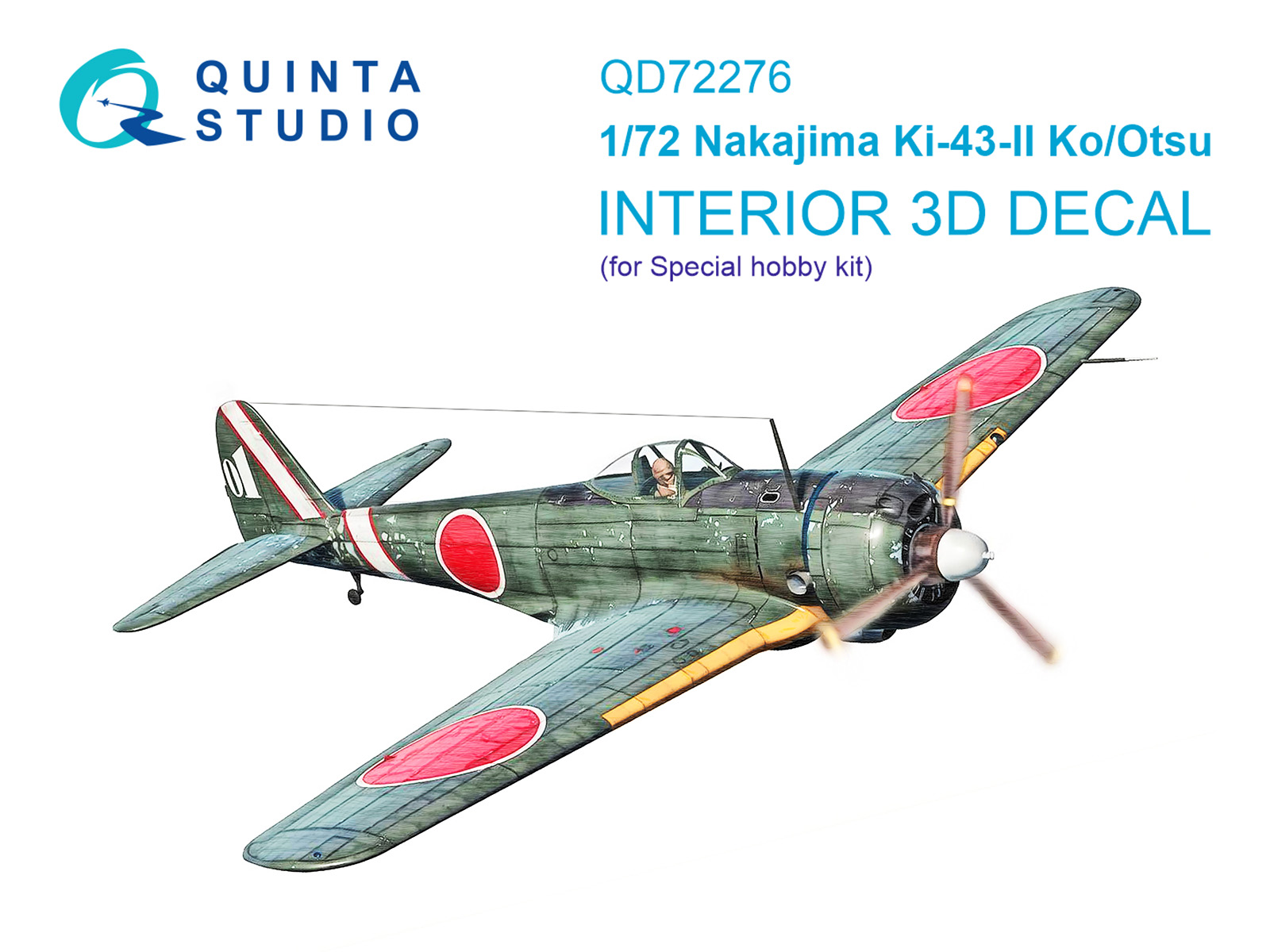 1:72 3D Декаль интерьера кабины Ki-43 II Ko / Otsu (Special hobby) - QD72276