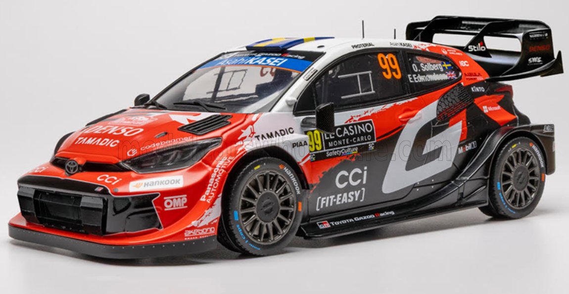 1:18 TOYOTA Yaris GR WRC RALLY1 Hybrid Team TOYOTA GAZOO RACING WRT №99 Winner Rally Monte Carlo (2026) Olivier Solberg - Elliott Edmondson - RMC269A