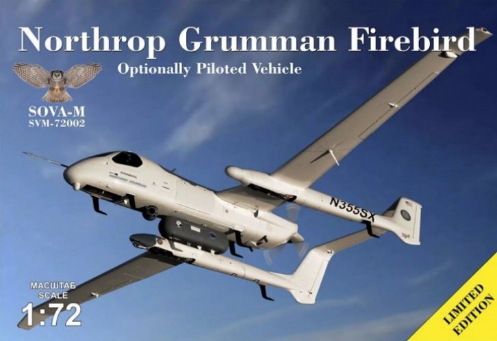 1:72 Сборная модель Разведчик Northrop Grumman Firebird OPV с контейнерами - SVM-72002