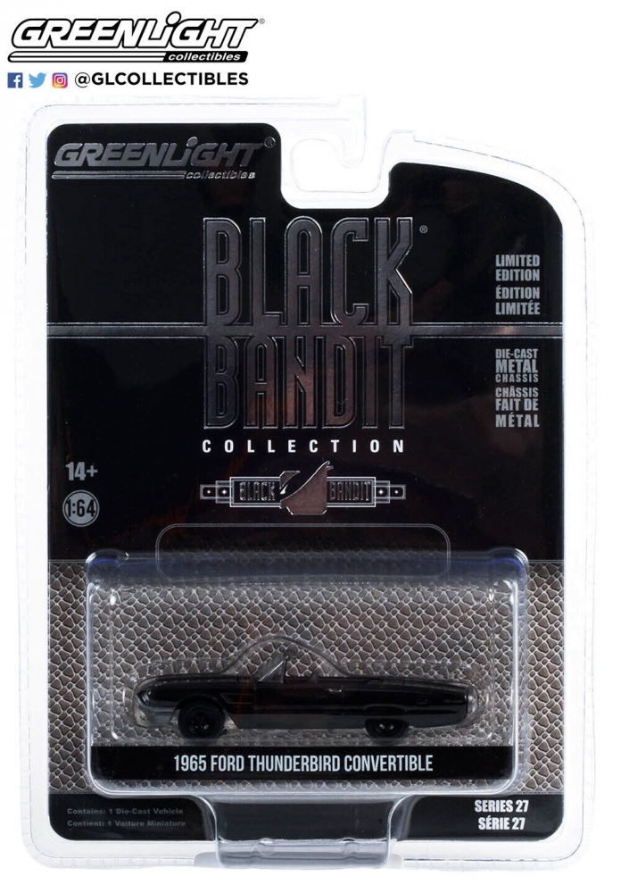 1:64 FORD Thunderbird Convertible (1965), Black - 28110B
