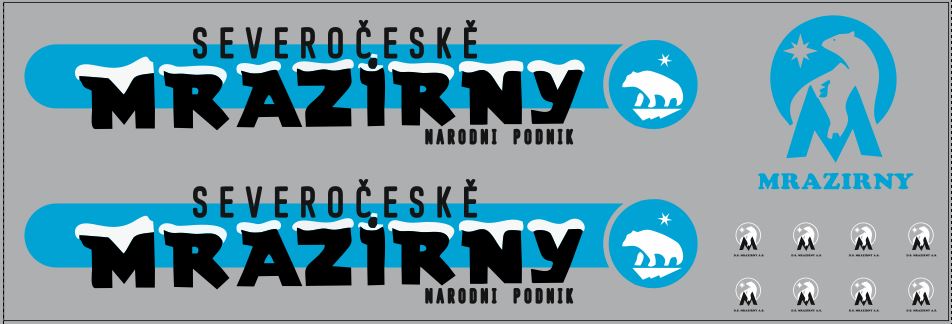 1:43 Набор декалей Рефрижераторы Severoceske Mrazirny (вариант 1) (200х70) - DKM0143