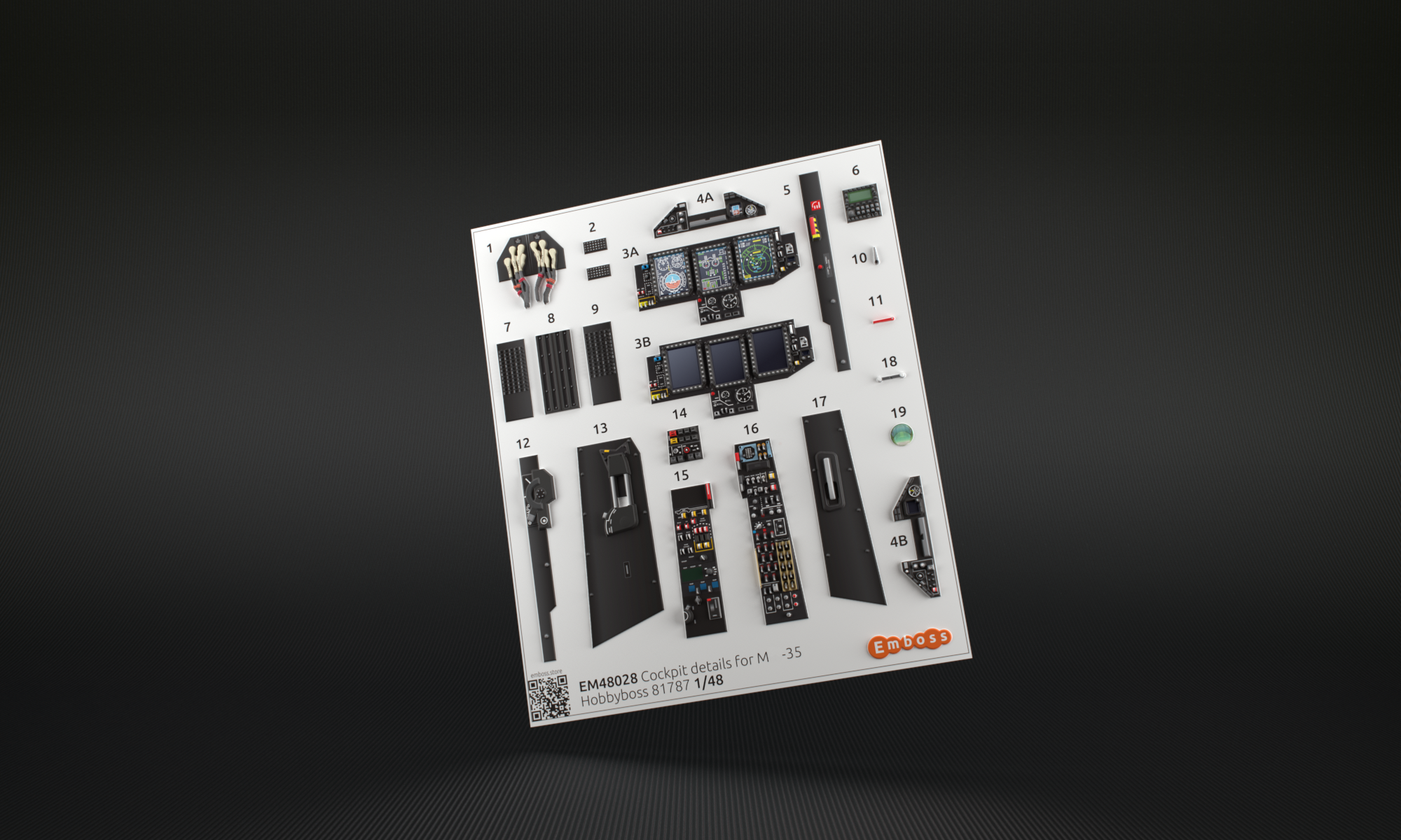 1:48 3D декаль Приборные панели MiGG-35 для Hobbyboss 81786 - EM48028