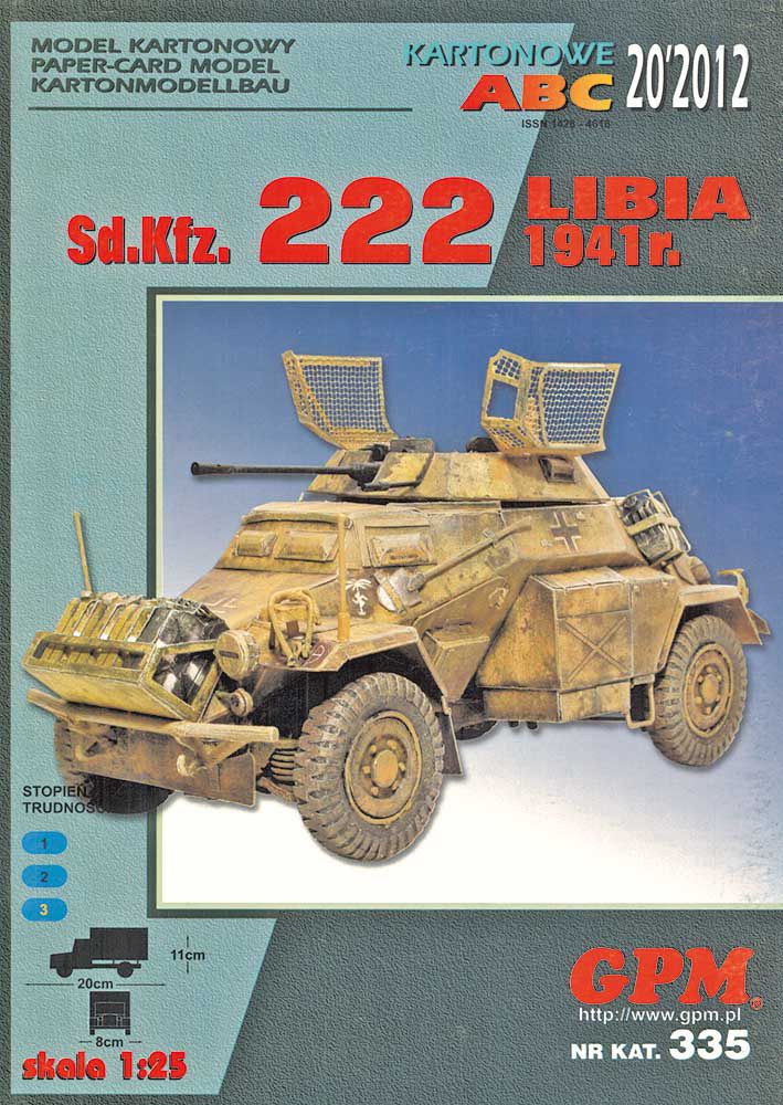 1:25 Сборная модель Sd.Kfz. 222 LIBIA 1941 - 335