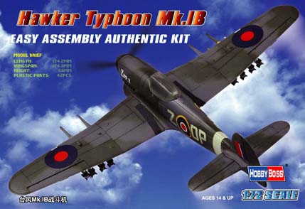 1:72 Сборная модель Самолет Hawker Typhoon Mk.IB - 80232