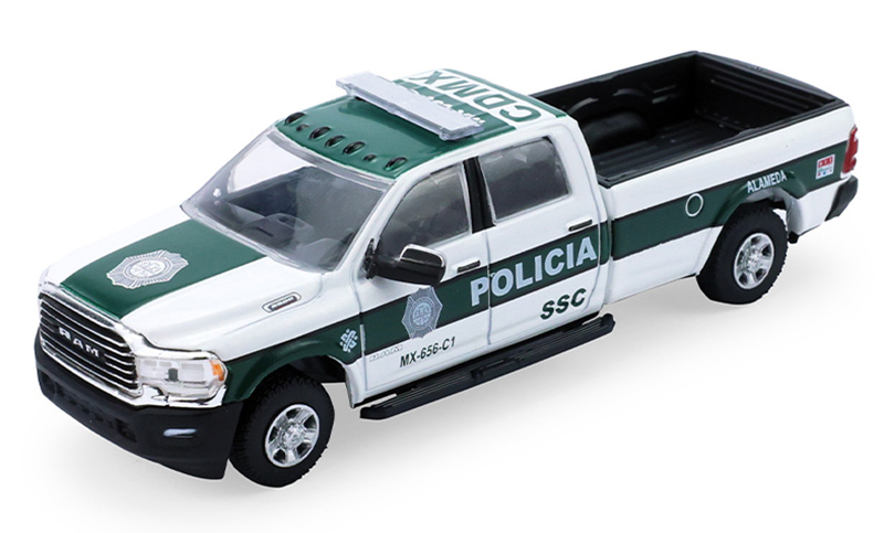 1:64 DODGE Ram 1500 SSC Mexico City Police *Hot Pursuit Series 48* (2019), white / green - 43060E