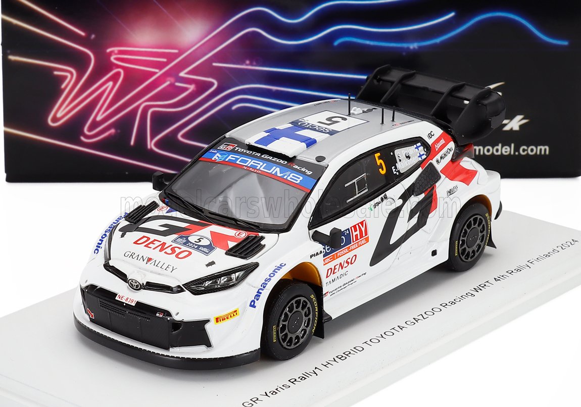 1:43 TOYOTA Yaris Gr Rally1 Hybrid Team Toyota Gazoo Racing Wrt №5 4th Rally Finland (2024) Sami Pajari - Enni Malkonen, White - S6878