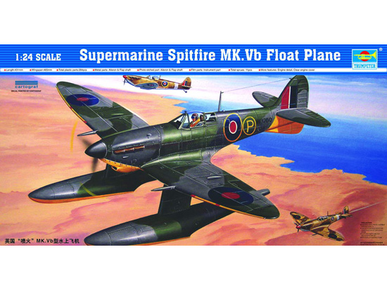 1:24 Сборная модель Британский истребитель Supermarine Spitfire MK.Vb (поплавковая версия) - 02404