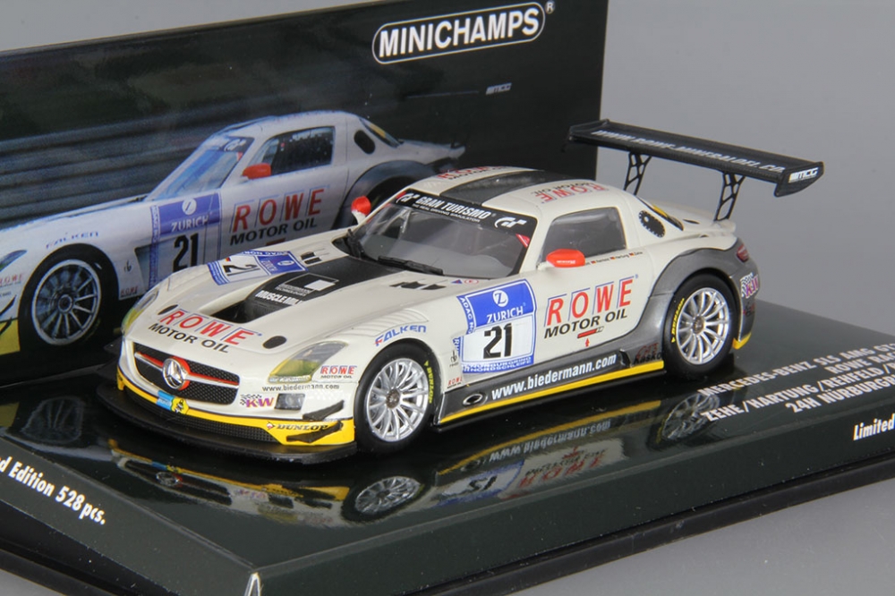 1:43 MERCEDES-BENZ SLS AMG GT3 Rowe Racing Zehe / Hartung / Rehfeld / Bulitt 24h Nurburgring (2012), grey - 437123221