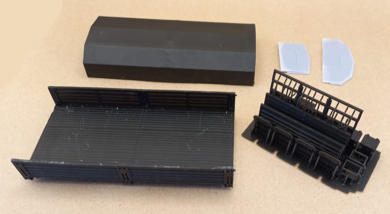 1:43 Набор для конверсии кузов Камский 53501 (борта 2470/2470) с тентом - КККK535010