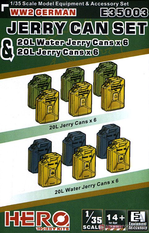 1:35 Сборная модель WW2 German Jerry CAN & Jerry CAN Water  SET - E35003
