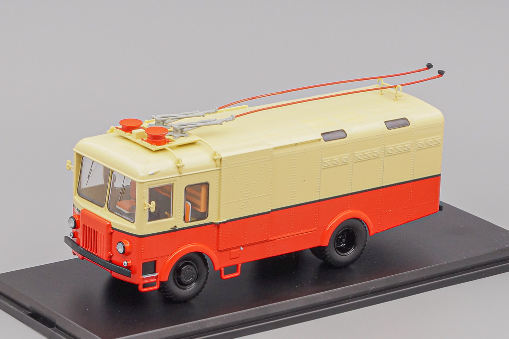 1:43 (Уценка!) Грузовой троллейбус ТГ-3, красный / бежевый - SSM4048-Z2
