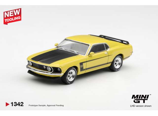 1:64 FORD Mustang Boss 302 (1969), bright yellow - MGT01342-L