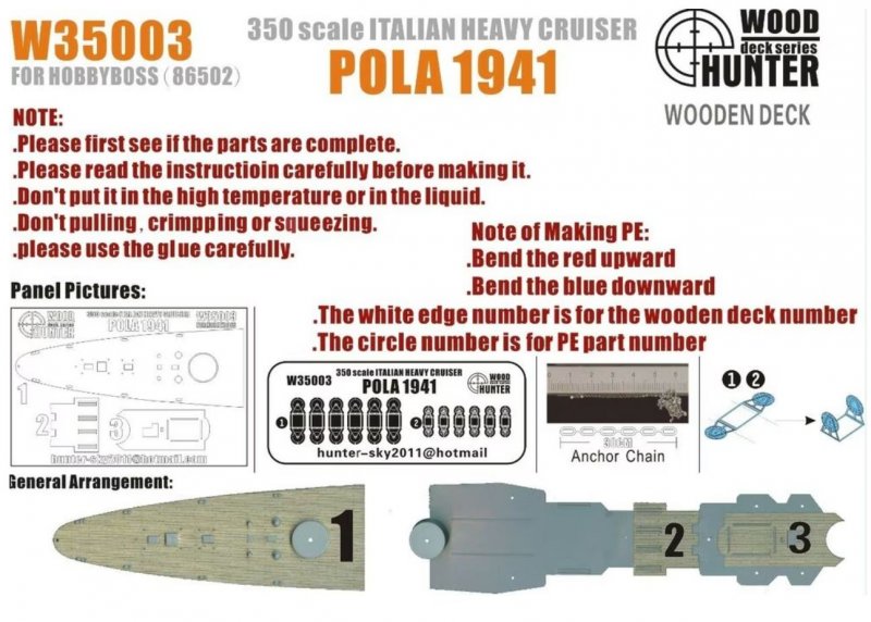 1:350 Italian Heavy Cruiser Pola(1941) - W35003