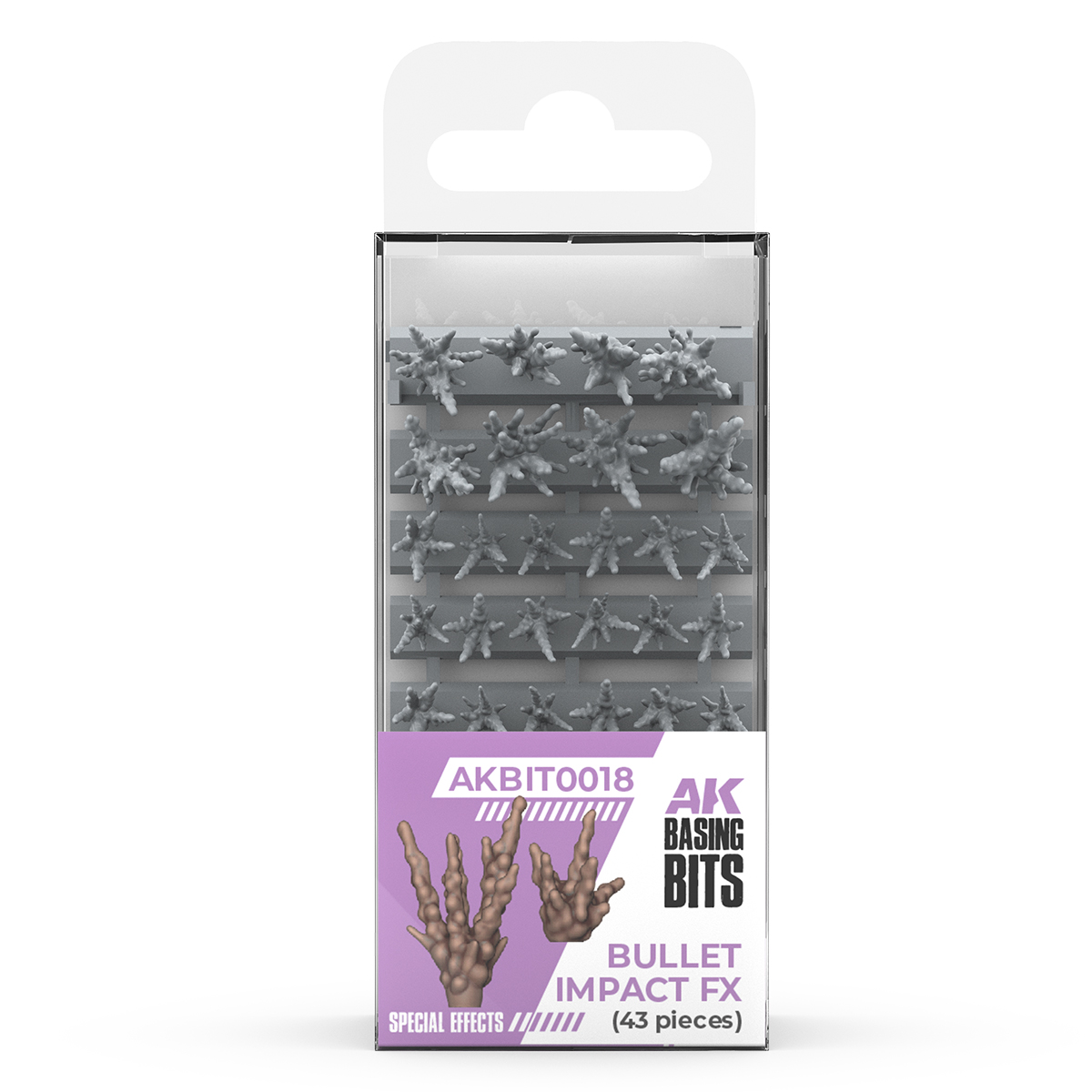 3D-печать BASING BITS Эффект выстрела пули / Bullet Impact FX - AKBIT0018