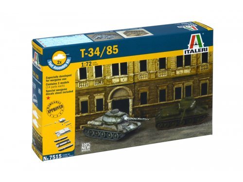 1:72 Сборная модель Танк T-34/85 (2 быстросборные модели) - 7515