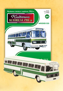1:72 MERCEDES-BENZ O 355, Kultowe Autobusy PRL 64, белый / зеленый - kulA064