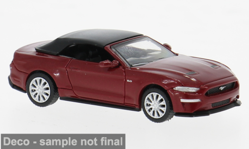 1:87 FORD Mustang VI Cabriolet (2020), dark red - PCX870565
