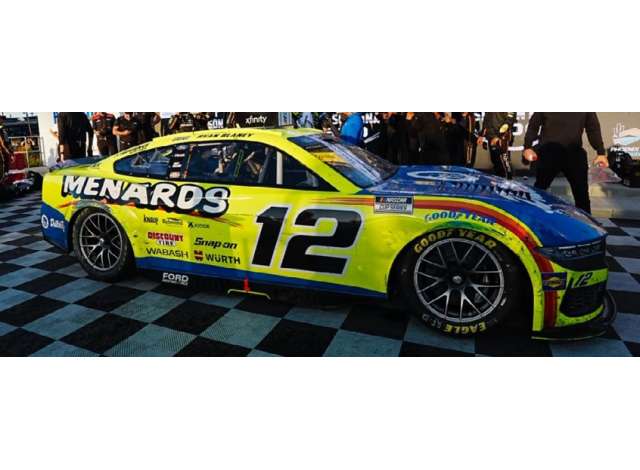 1:64 Ford Mustang #12 Ryan Blaney *Menards Dutch Boy*, yellow/blue 2025 - W122561MENRBH