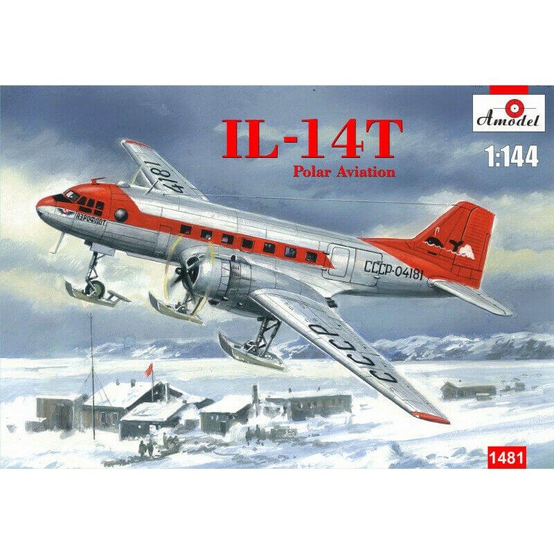 1:144 Сборная модель Самолет Ил-14Т Полярная авиация - 1481