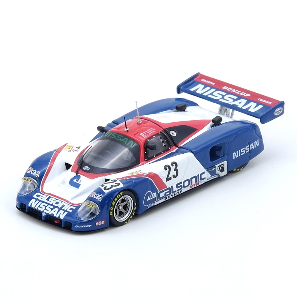 1:64 NISSAN R89C Le Mans #23 Masahiro Hasemi/Kazuyoshi Hoshino/Toshio Suzuki (1989), white/red/blue - IN64-R89C-89LM23