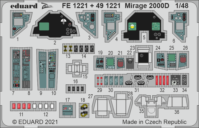 1:48 Фототравление Mirage 2000D - FE1221