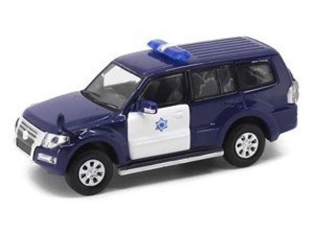 1:64 MITSUBISHI Mitsubishi Pajero Macau Servicos de Alfandega (2015), blue / white - ATCMC64010