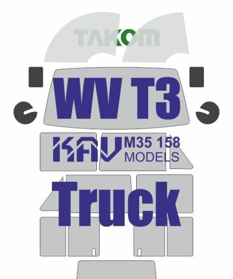1:35 Маска окрасочная на Т3 Transporter Truck (Takom) - M35 158