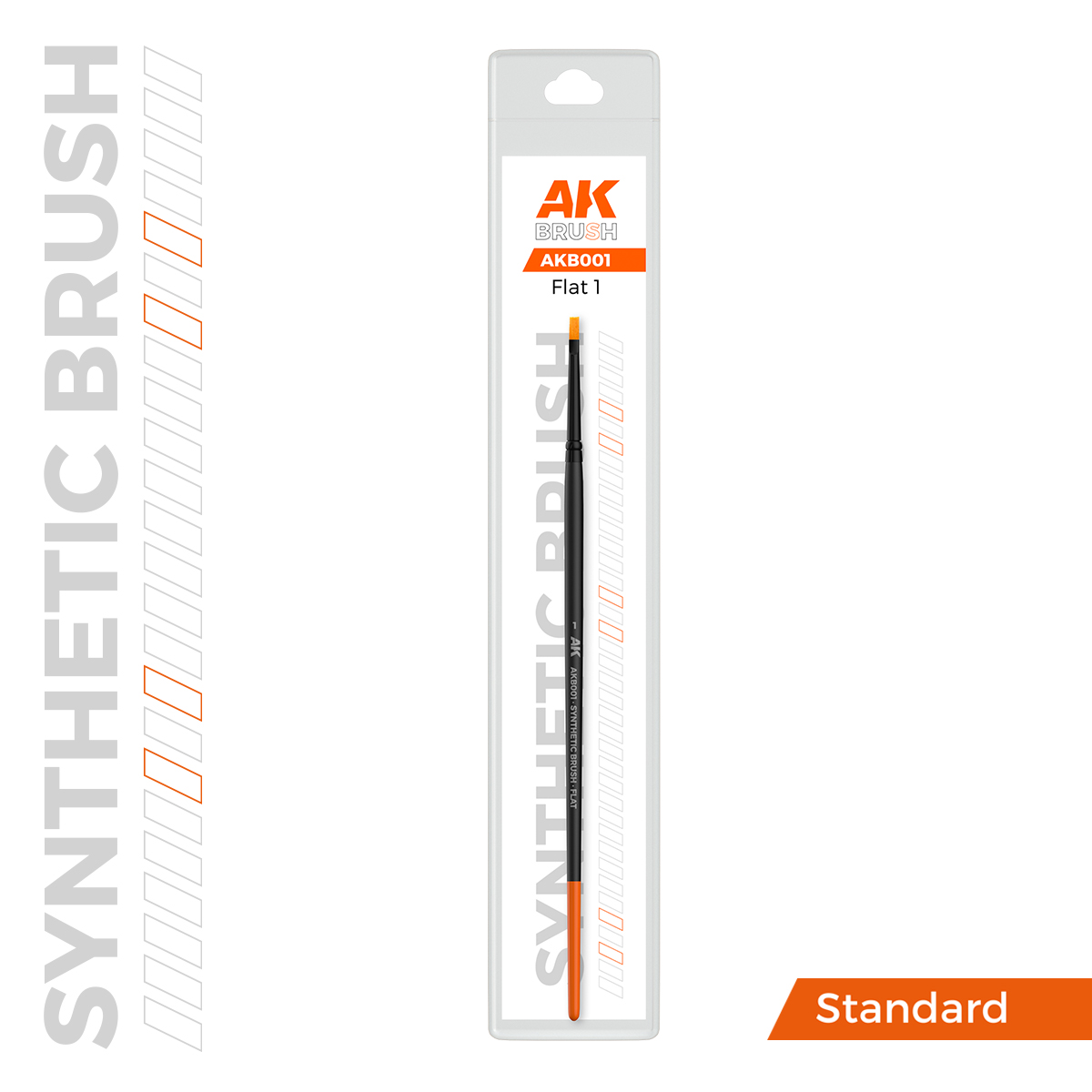 Синтетическая кисть - Плоская 1 / AK SYNTHETIC BRUSH – FLAT 1 - AKB001