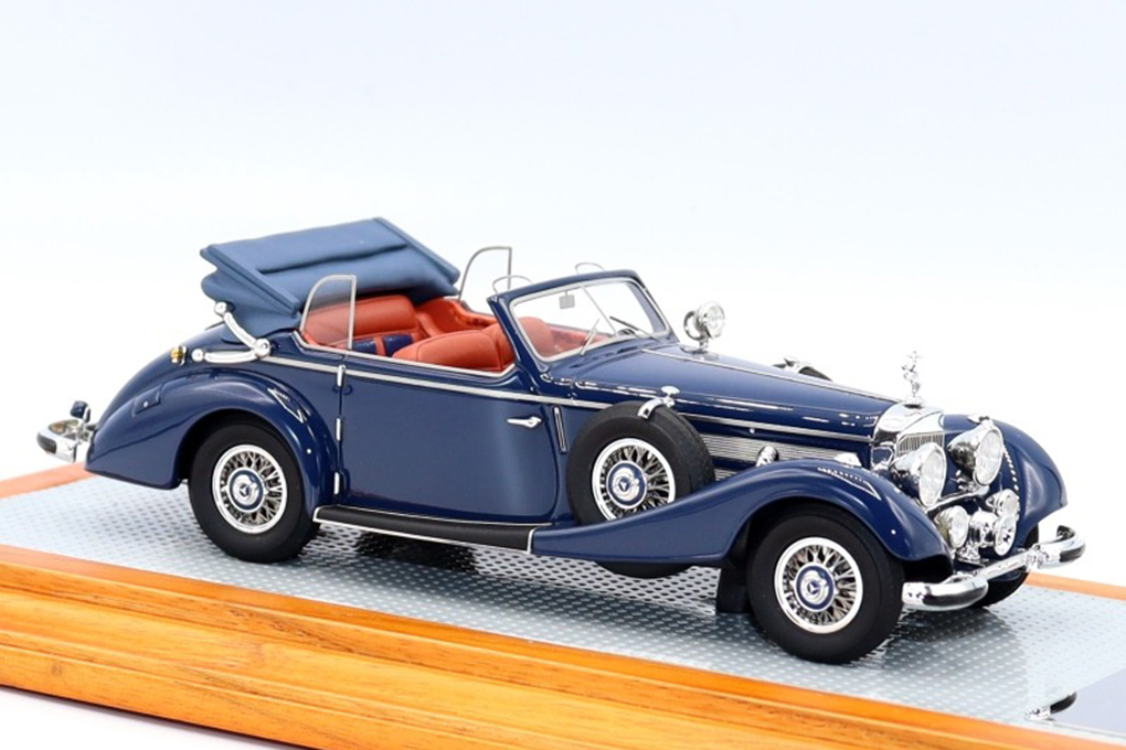 1:43 Mercedes-Benz 540K Cabriolet Normalm 1938 sn169389 Current Car Top Down, Blue - IL43146