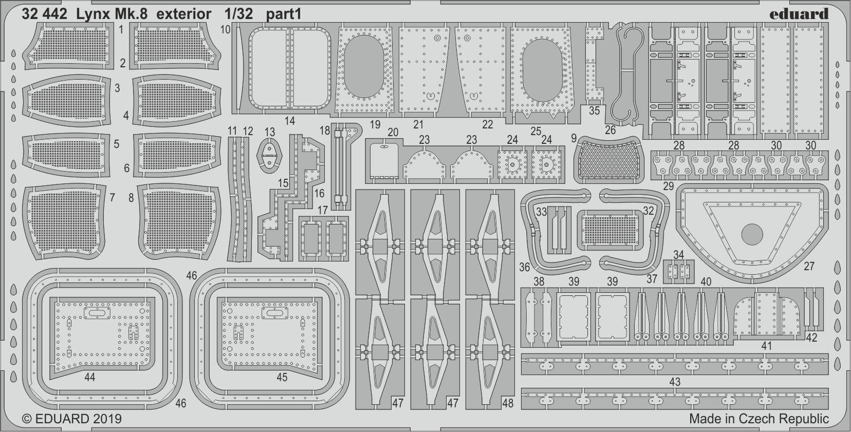 1:32 Фототравление для Lynx Mk.8 экстерьер - 32442