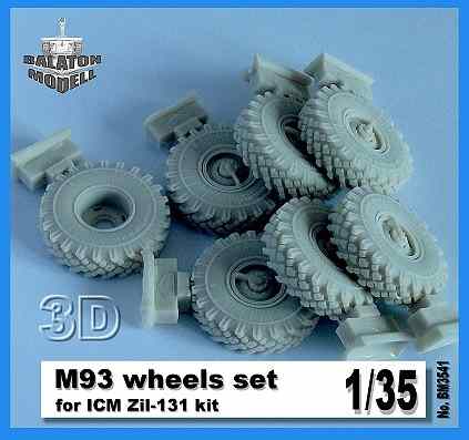 1:35 Набор для доработки Колеса с покрышками М-93 для ЗИL-131 (ICM) - BM3541