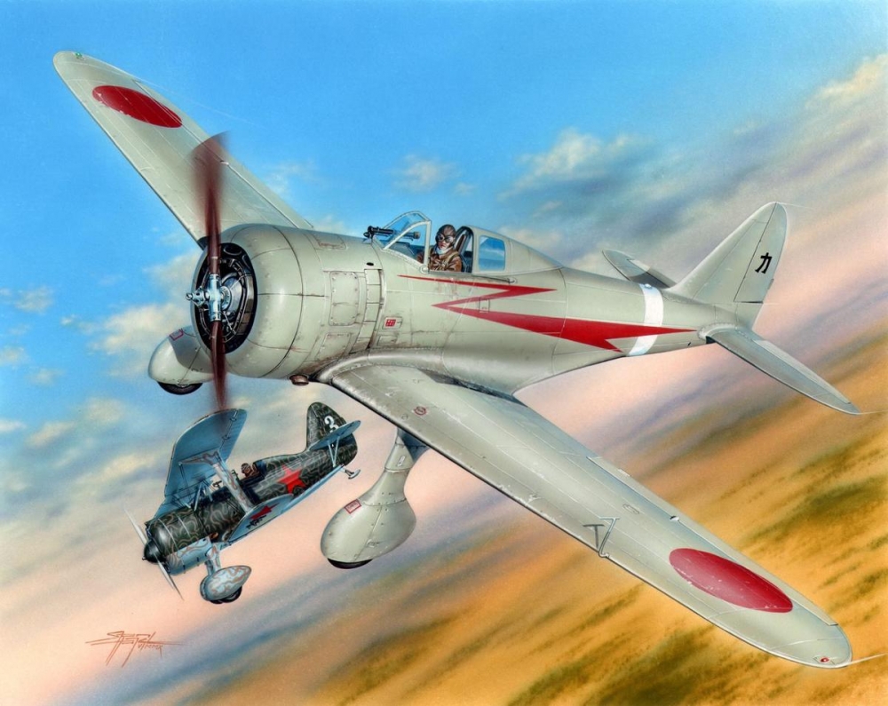 1:32 Сборная модель Самолет Nakajima Ki-27Ko Nate 'Nomonham Aces' - SH32033