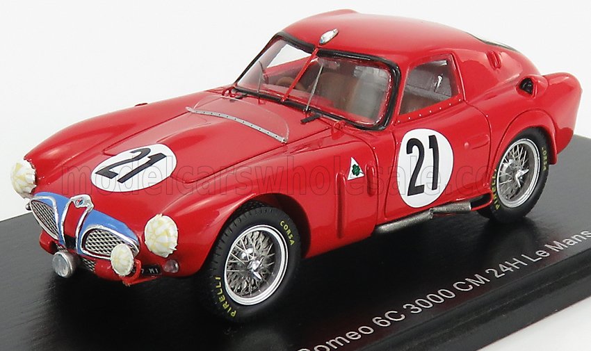 1:43 ALFA ROMEO 6c 3000 3.5l S6 Team Spa Alfa Romeo N21 24h Le Mans (1953) C.Sanesi - P.Carini, red - S4702
