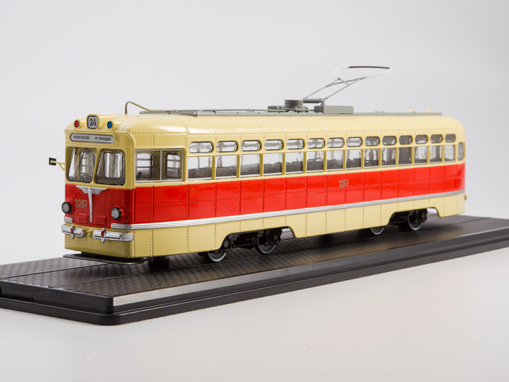 1:43 Трамвай МТВ-82, желтый / красный - SSM4059