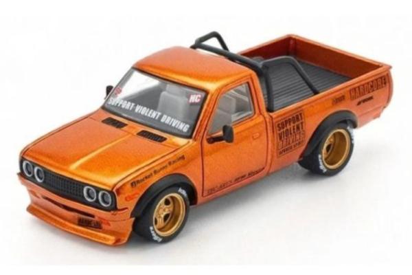 1:64 DATSUN Pandem 620 Pick-up *Tokyo Station Exclusives*, orange chrome - PRT001