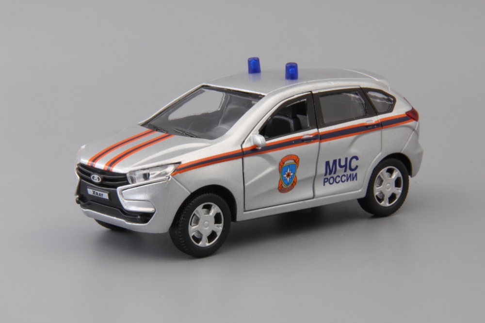 1:36 LADA XRAY МЧС, серебристый - 68270