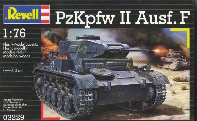 1:76 Сборная модель Немецкий легкий танк Pz.Kpfw.II Ausf.F - 03229