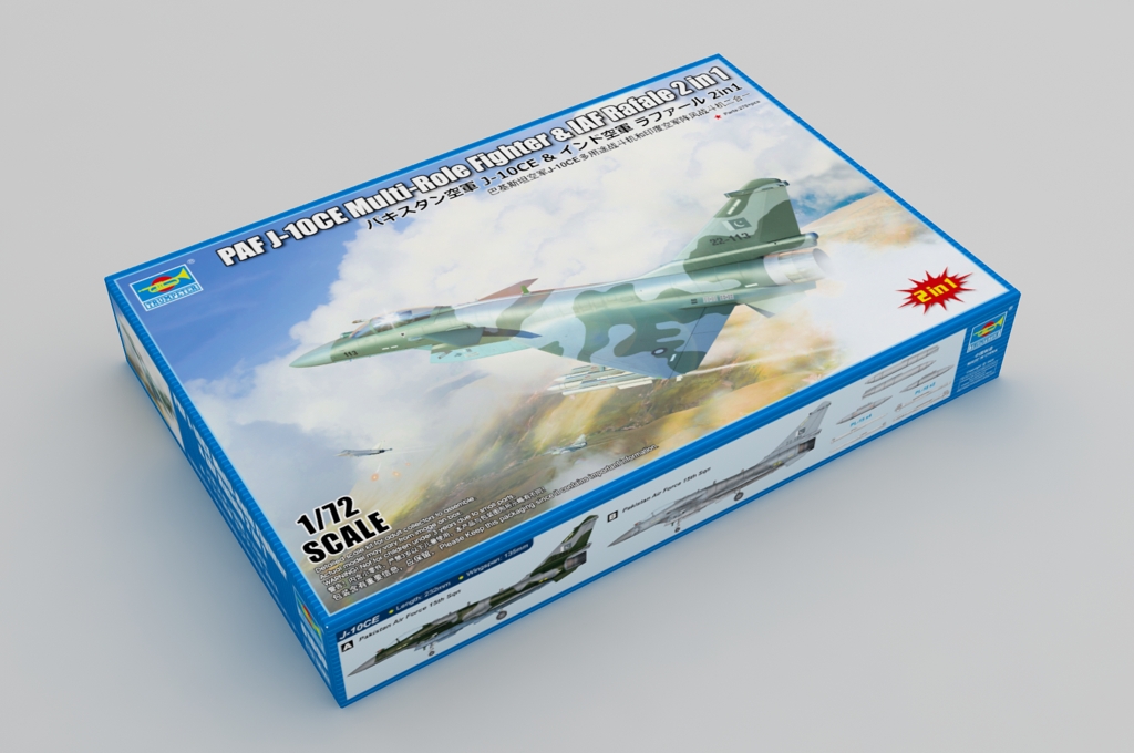 1:72 Сборная модель многоцелевой истребитель ВВС Филиппин J-10CE и израильский Rafale 2 в 1 - 01690