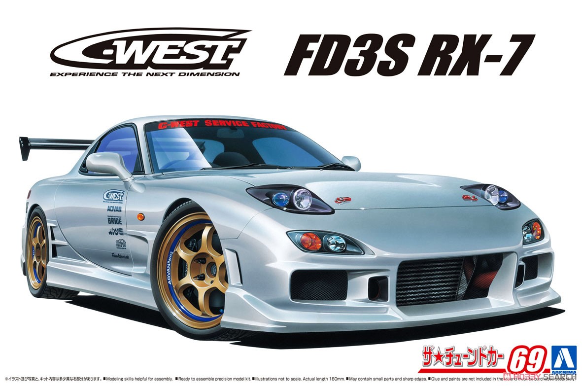 1:24 Сборная модель Mazda RX-7 C-West FD3S 99 - 06302