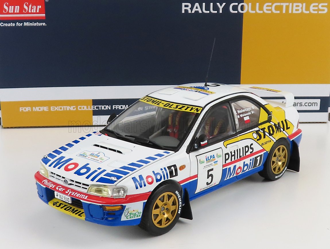 1:18 SUBARU IMPREZA 555 №1 WINNER RALLY ELPA (1997) H.KRZYSZTOF - W.MACIEJ, WHITE BLUE - 5519