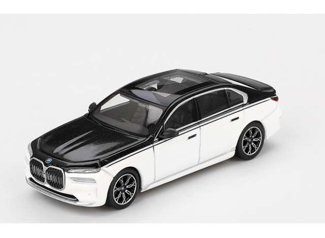 1:64 BMW I7 Xdrive60, alpine white/black sapphire 2024 - MGT00959BL